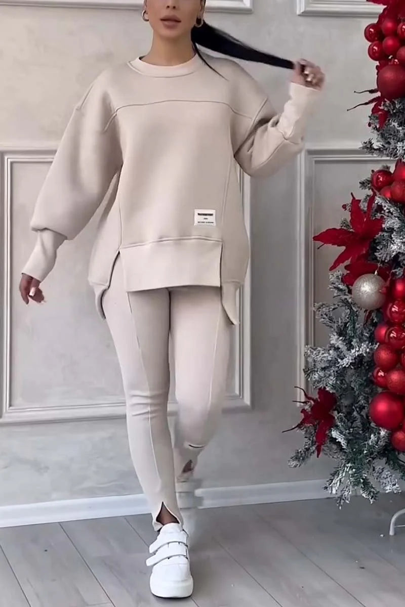 Jessica — Komplet bluza i legginsy z rozcięciem