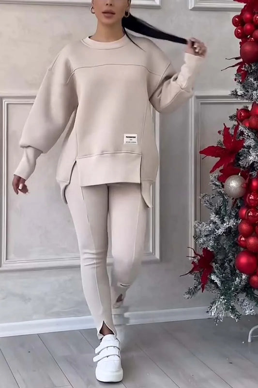Jessica — Komplet bluza i legginsy z rozcięciem