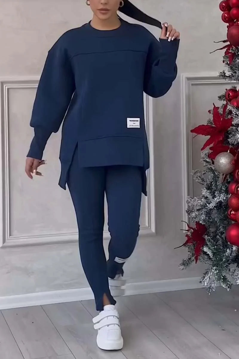 Jessica — Komplet bluza i legginsy z rozcięciem